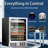 Beverage Refrigerator Cooler, 166 Can/5.3 Cubic Feet Mini Fridge With Glass Front Door, Digital Display Small Refrigerator With Adjustable Shelves For Soda, Beer Or Wine