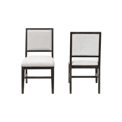 Nanett Two Wood Modern Kitchen Table Chairs, Dining Seats, Black
