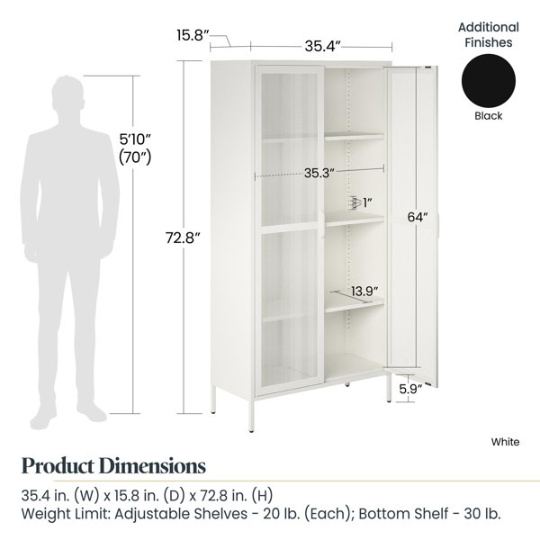 Table Height Double Door Storage Cabinet, X Door Storage Cabinet