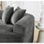 Canapé modulaire 4 places gris foncé, fermeture à glissière dissimulée, confort et soutien, canapé incurvé stylé, éponge haute densité, accoudoirs droits, salon-632476973
