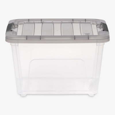 Boîte de rangement en plastique avec couvercle verrouillable IRIS
