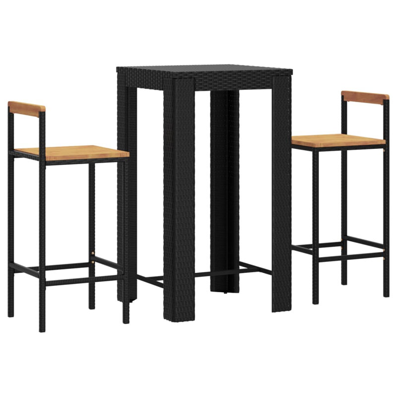 Laquaisha 40cm Bar Set, Black