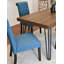 Ensemble de salle à manger 7 pièces avec table en pin rustique et chaises capitonnées-599448522-599448521