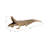 Decorative Metal Alligator Figurine for Tabletop Decor - Sculptural Object Statue Accent for Living Room or Home Decoration - 37", Gold & Metallic