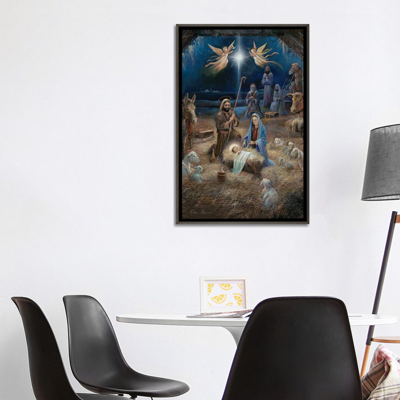 «Silent Night», reproduction d'art sur toile encadrée, Gris, H 40 po x l 26 po, Impression encadrée sans passe-partout