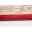Tapis de la zone en laine rouge/ivoire 3 pi 2 po x 4 pi 10 po one-of-kind à la main-noué la 2010 Coren