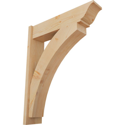 7 1/2"W x 30"D x 38"H Thorton Smooth Traditional Outlooker, Douglas Fir