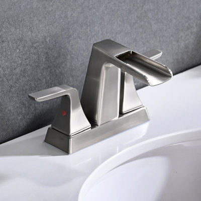 2-handle Bathroom Faucet with Drain Assembly