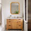 Armoire à miroir murale en bois avec tablettes de rangement, miroir à pharmacie pour salle de bain, salon, vestibule