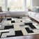 Premium Machine Washable Prisco Black Rug