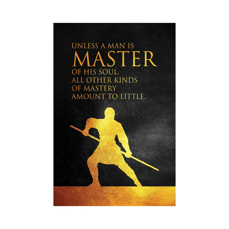 Master Your Soul by Adrian Baldovino - Wrapped Canvas Painting, 20.32 cm H x 30.48 cm W x 1.91 cm D