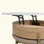 Table basse à plateau relevable moderne avec rangement et 3 repose-pieds-114197551-114197552