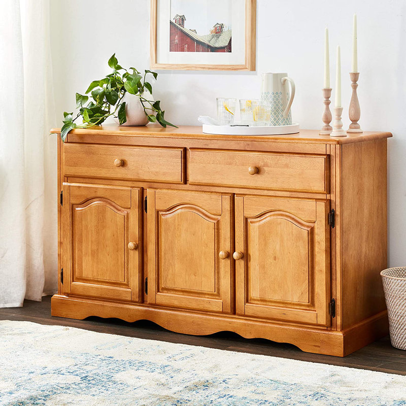 Lillehammer 53'' Solid Wood Sideboard, Rich Honey Light Oak