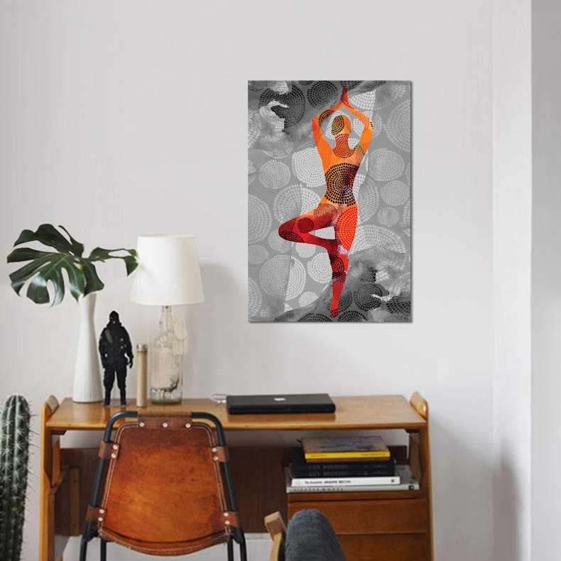 «Yoga Pose I», impression sur toile, H 40 po x l 26 po x P 1,5 po, Toile tendue, Pas de tapis