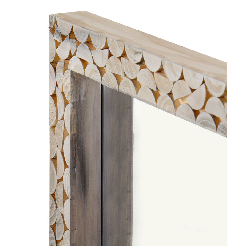 Darlana Wood Flat Wall Mirror