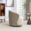 Fauteuil demi-tonneau pivotant en velours Stith-95119116