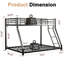 Lit superposé simple au-dessus de simple de 76 pouces pour enfants, structure stable renforcée avec barrières de sécurité complètes et échelle intégrée, conception sécuritaire pour les enfants pour un dortoir de chambre à coucher-675336687