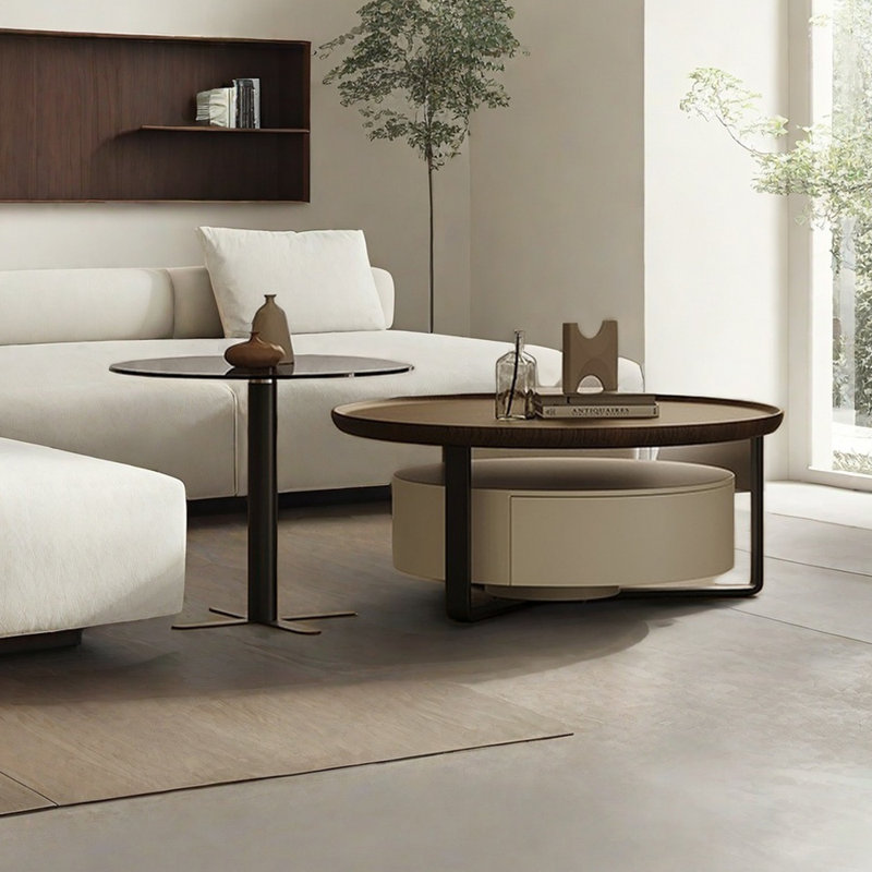 Table basse Creative avec placage fumé