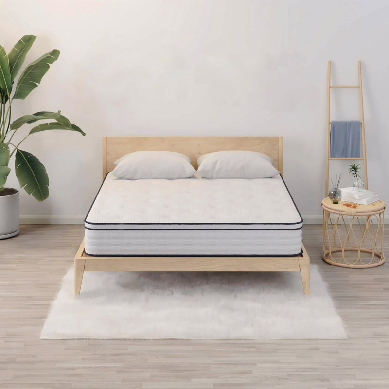 Matelas hybride, ressorts ensachés et mousse à mémoire de forme, support ferme moyen, sans fibre de verre, soulagement de la pression pour les maux de dos et un meilleur sommeil