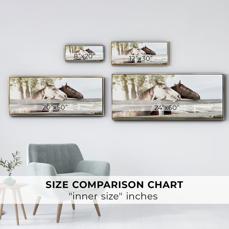 Friendly Visit- Framed Canvas, 24" H x 60" W