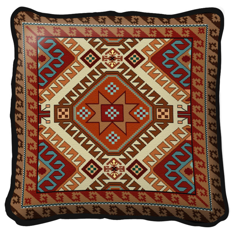 Coussin en coton Kilim
