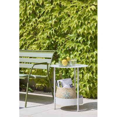 Salsa Round Metal Outdoor Side Table , 20'' in. W 20'' in. D