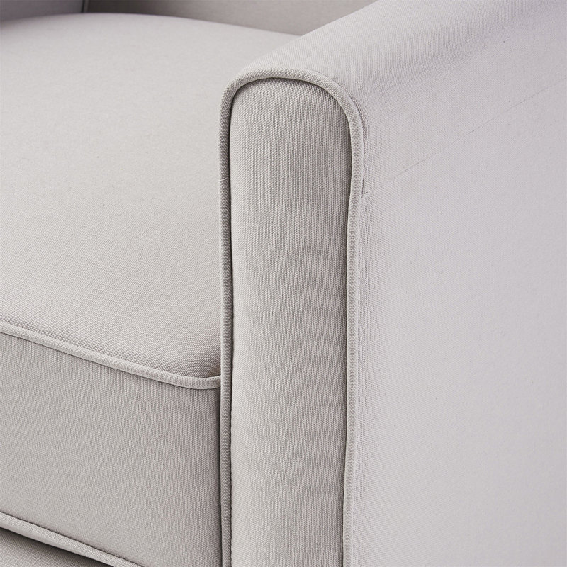 Fauteuil inclinable manuel en lin, Gris foncé