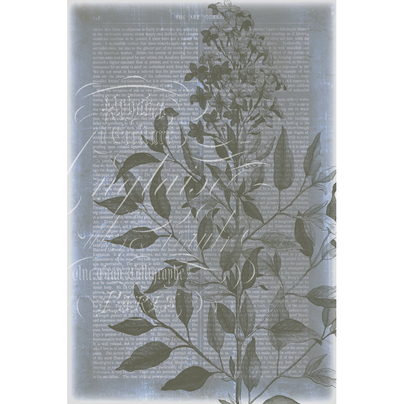 Fleur De Bleu I 1 Piece Wrapped Canvas Wall Art, 30cm H x 20cm W