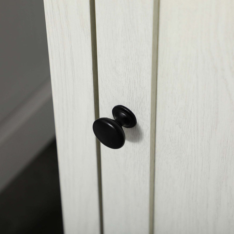 Wooden Freestanding Linen Tower With Door And Shelf Adjustability
