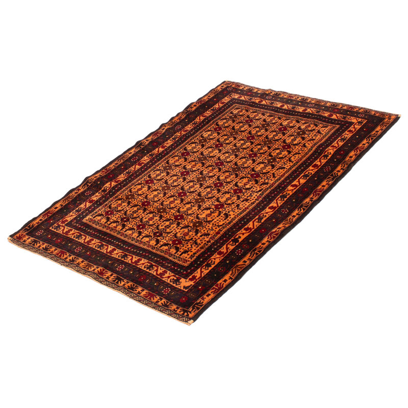 Teimani Orange Rug 3'11" x 6'8"