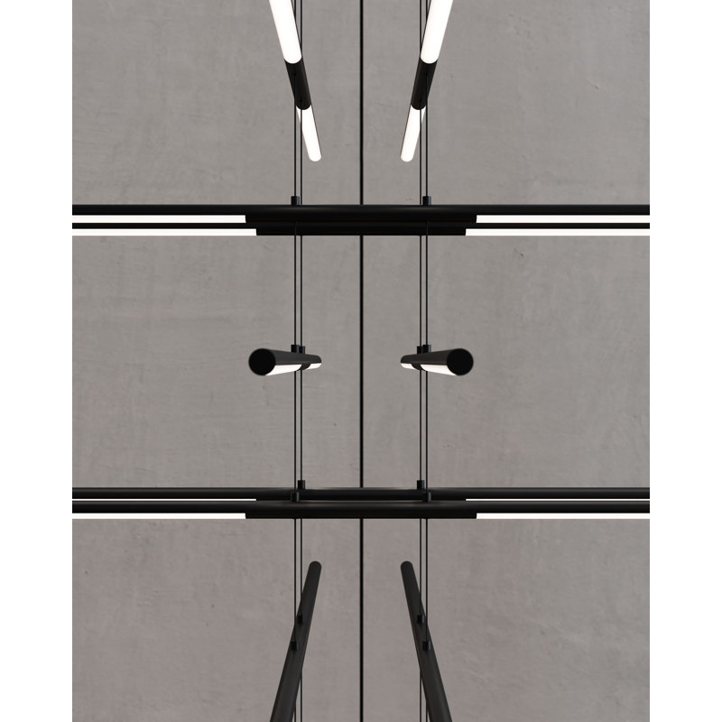 Tik-Tak® 24 - Light LED Chandelier, Satin Black