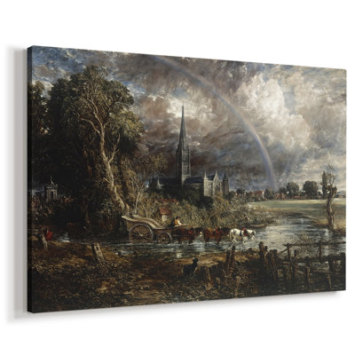 Salisbury Cathedral from the Meadows-John Constable-Gallery Wrapped Canvas-1831