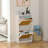 2-Tiers Rattan Shoes Cabinet with Flip-Drawers and Adjustable Shelves