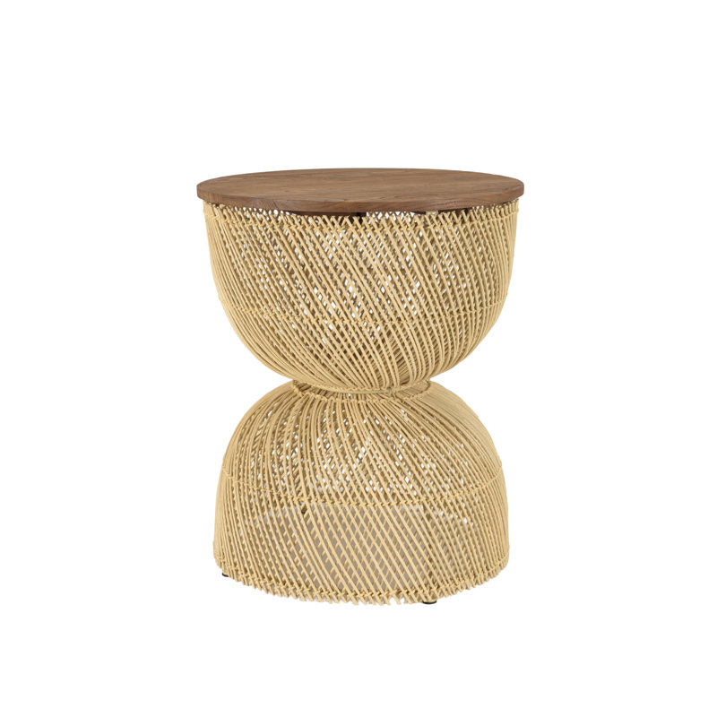 Aadila Block End Table, Beige