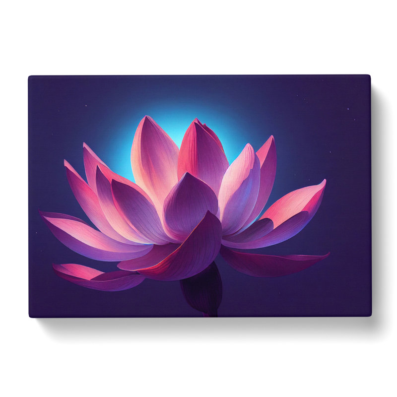 Appealing Lotus Flower - Wrapped Canvas Print, 50cm H x 76cm W x 3cm D