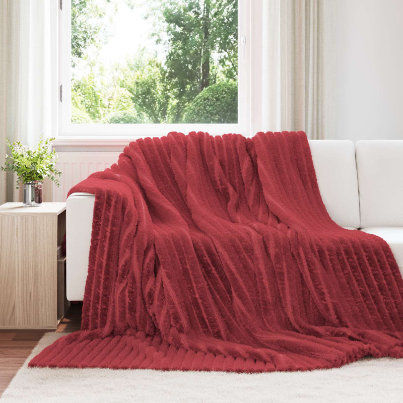 5.1-42 Throw Blanket, Bordeaux Red, 240cm x 220cm
