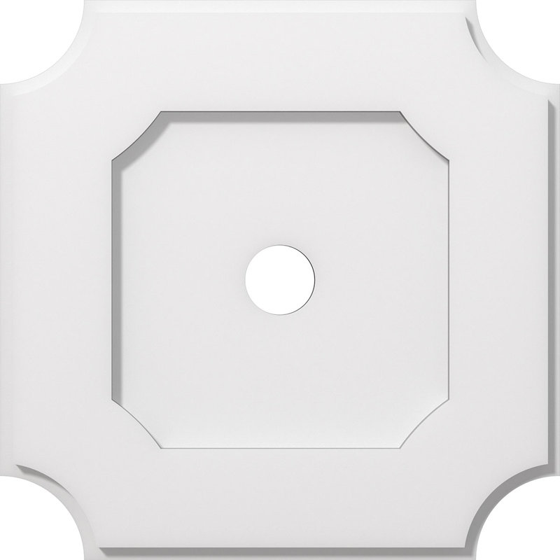 Médaillon de plafond contemporain en PVC de qualité architecturale Locke, H 1 po x l 16 po x P 16 po