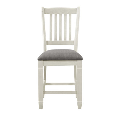 Chaises d'appoint à hauteur de comptoir, revêtement, bois, 2 pièces, siège rembourré, mobilier classique de salle à manger