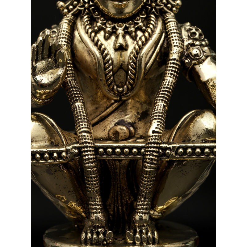 Petite statue en laiton ayyappan de 6 pouces