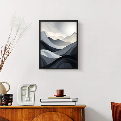 Paysages de la série CCxxx - reproduction encadrée de qualité supérieure - prête à être accrochée - aucun clou requis