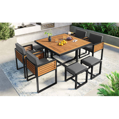 Acacia Wood Patio Dining Set