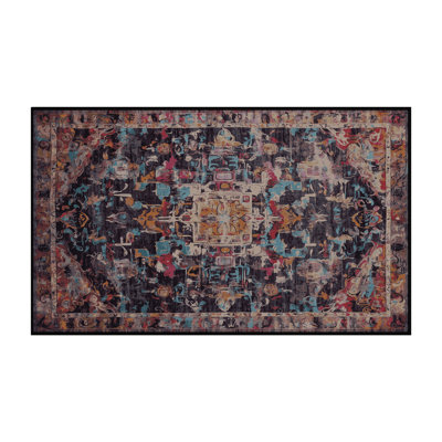 Tapis noir lavable à la machine