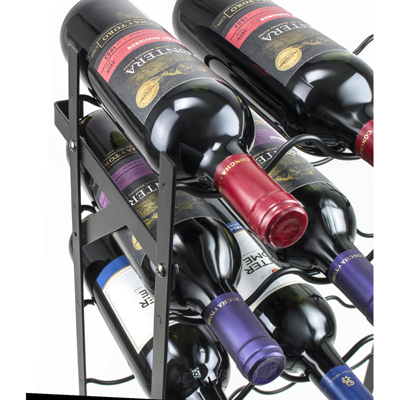  75-Bottle Freestanding Wine Rack Stand, 60" H x 38" W x 10" D