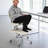 Height-Adjustable Cross Legged Office Chair With Wheels-273691503