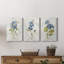 Blue Linen Geranium - ensemble de 3 reproductions sur toiles tendues-205322852