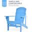 Chaise Adirondack en bois Linneus