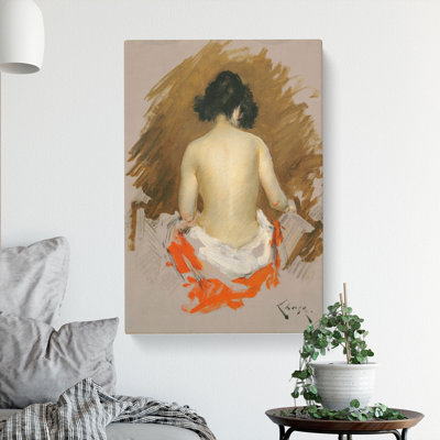 Nude Study by William Merritt Chase - Wrapped Canvas Painting