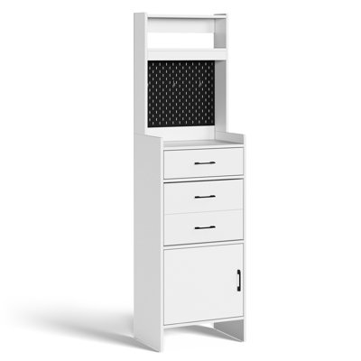 Atta 19.7"W X 69"L Hall Tree Shoe Storage Cabinet with Pegboard by Ebern Designs