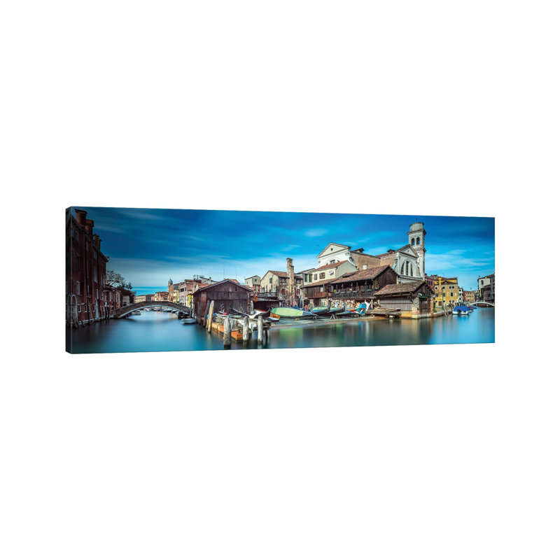 Gondola Workshop In Venice by Sven Kohnke - Wrapped Canvas Panoramic Print