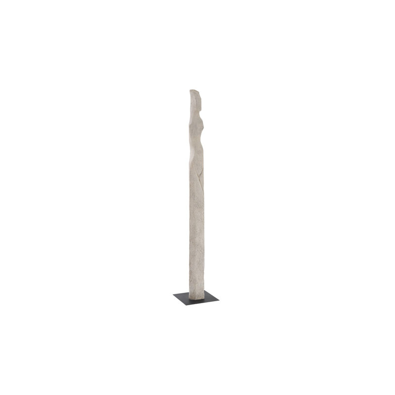 White Stone Cast Women Sculpture, Off White